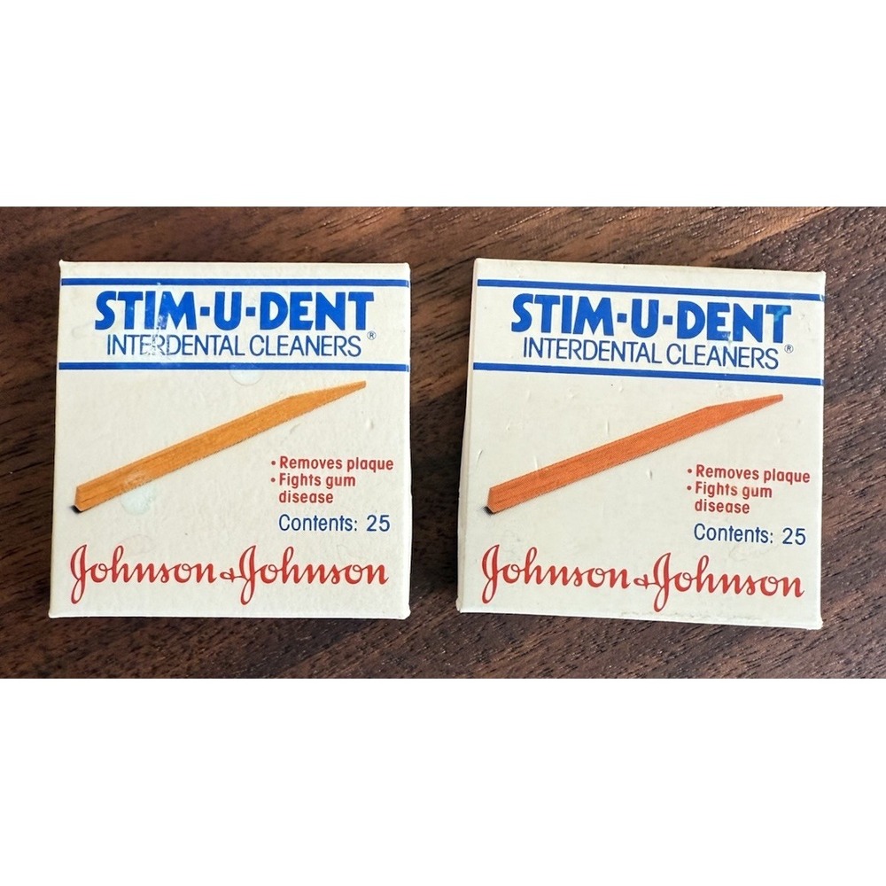 Vintage Stim-U-Dent Interdental Cleaners by‎ Johnson & Johnson Lot of 2 Packs